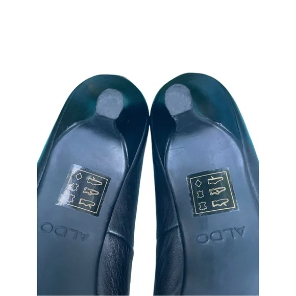 Aldo Black Leather Kitten Heels – Size 10 | Classic Pumps - Picture 11 of 13